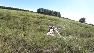 Amatőr vidéki dagadt háziasszony