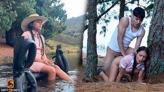 Lil timy rendesen megbasz az erdő közepén