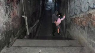Csoki kurva alaposan megrakva a favela domb urával a funk tánc után
